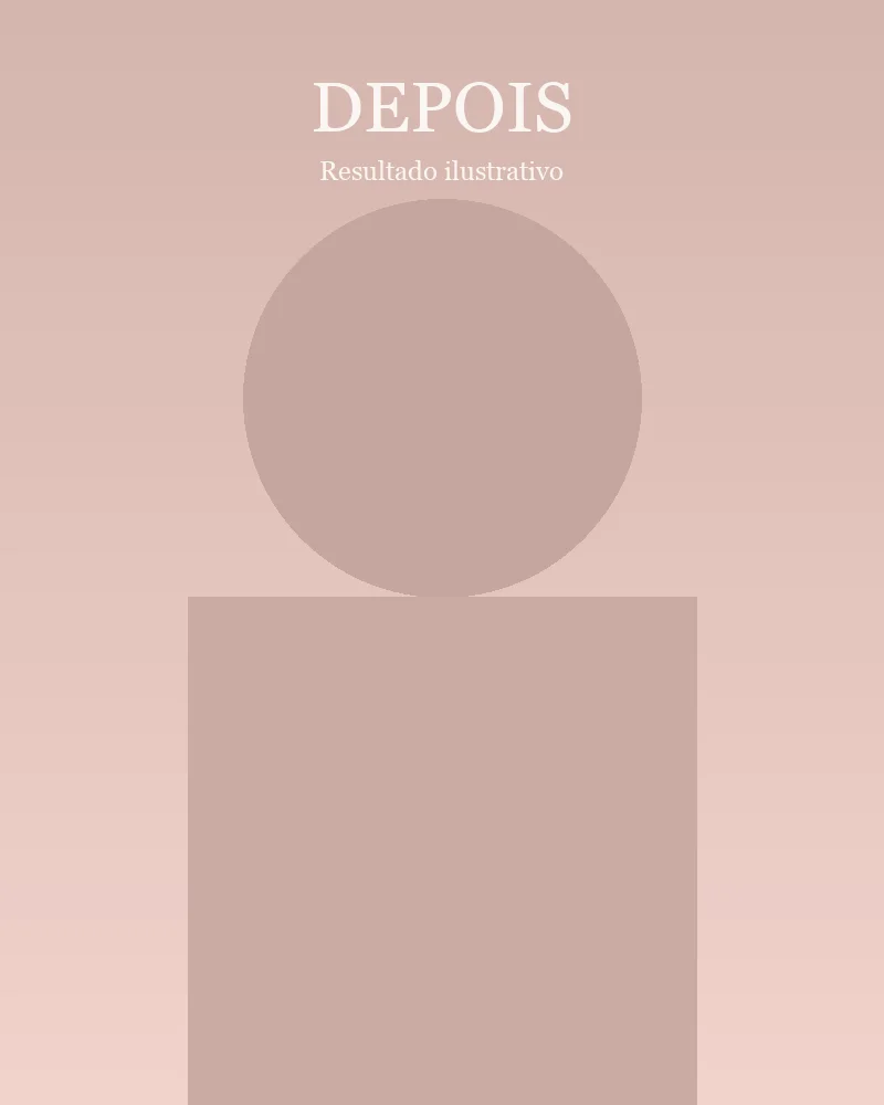 Depois tratamento de pele resultado natural